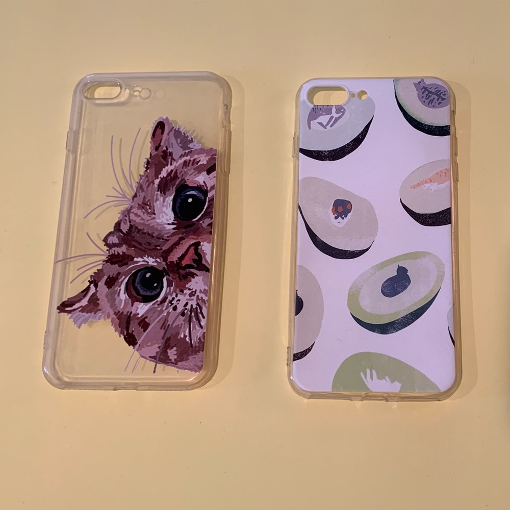 Cat Print/Cat Avocado iPhone 7/8 Plus Cases
